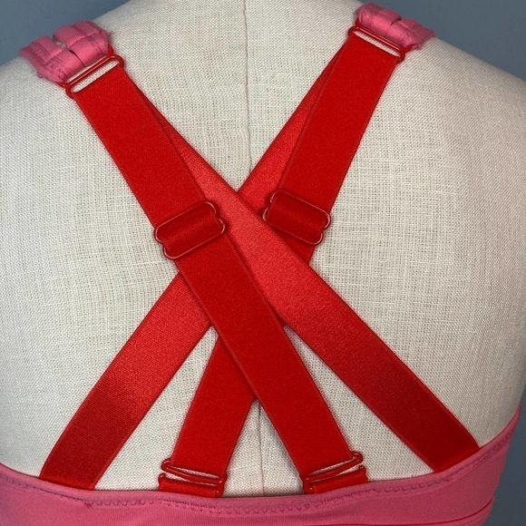 FABLETICS Belle High Impact Sports Bra in Sunset Bonfire Women's Size S Strappy - Picture 7 of 12